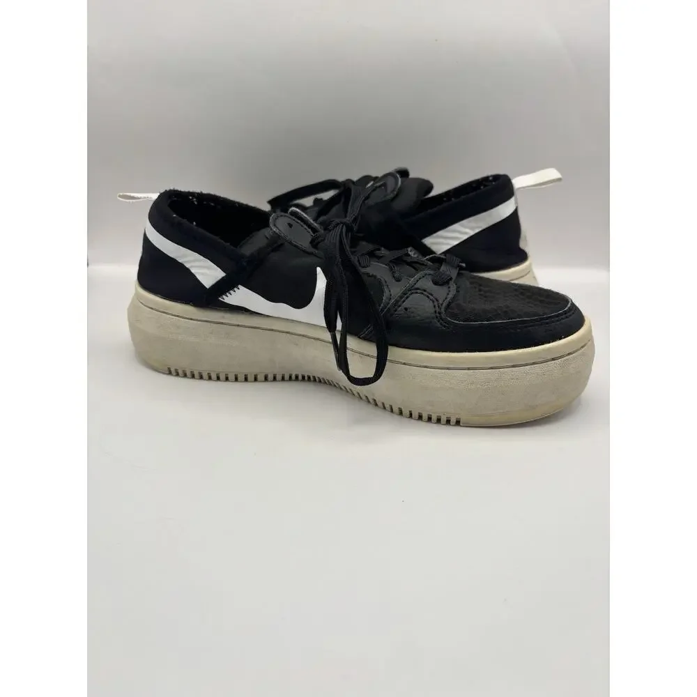 Nike Court Vision Alta TXT Black And White Sneakers Women Size 8